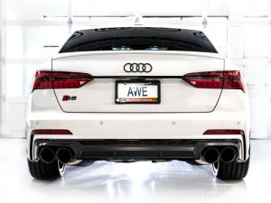 Audi S6 Performance Exhaust - AWE Tuning - Track Edition - Diamond Black - `19-`23